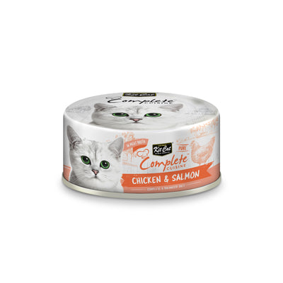 [As Low As $1.45 Each] Kit Cat Complete Cuisine Pure Chicken & Salmon Wet Cat Canned Food 70g