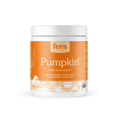 Fera Pets Organic Pumpkin Plus Gut Support Supplement for Cats and Dogs 8oz