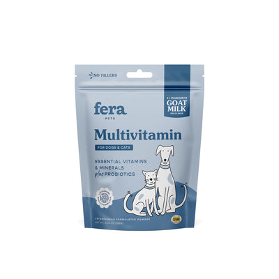 Fera Pets Multivitamin Goat Milk Topper Supplement for Cats and Dogs 180g