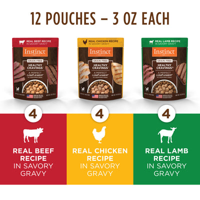 Instinct Healthy Cravings Grain-Free Recipe Variety Pack Wet Dog Food 12oz