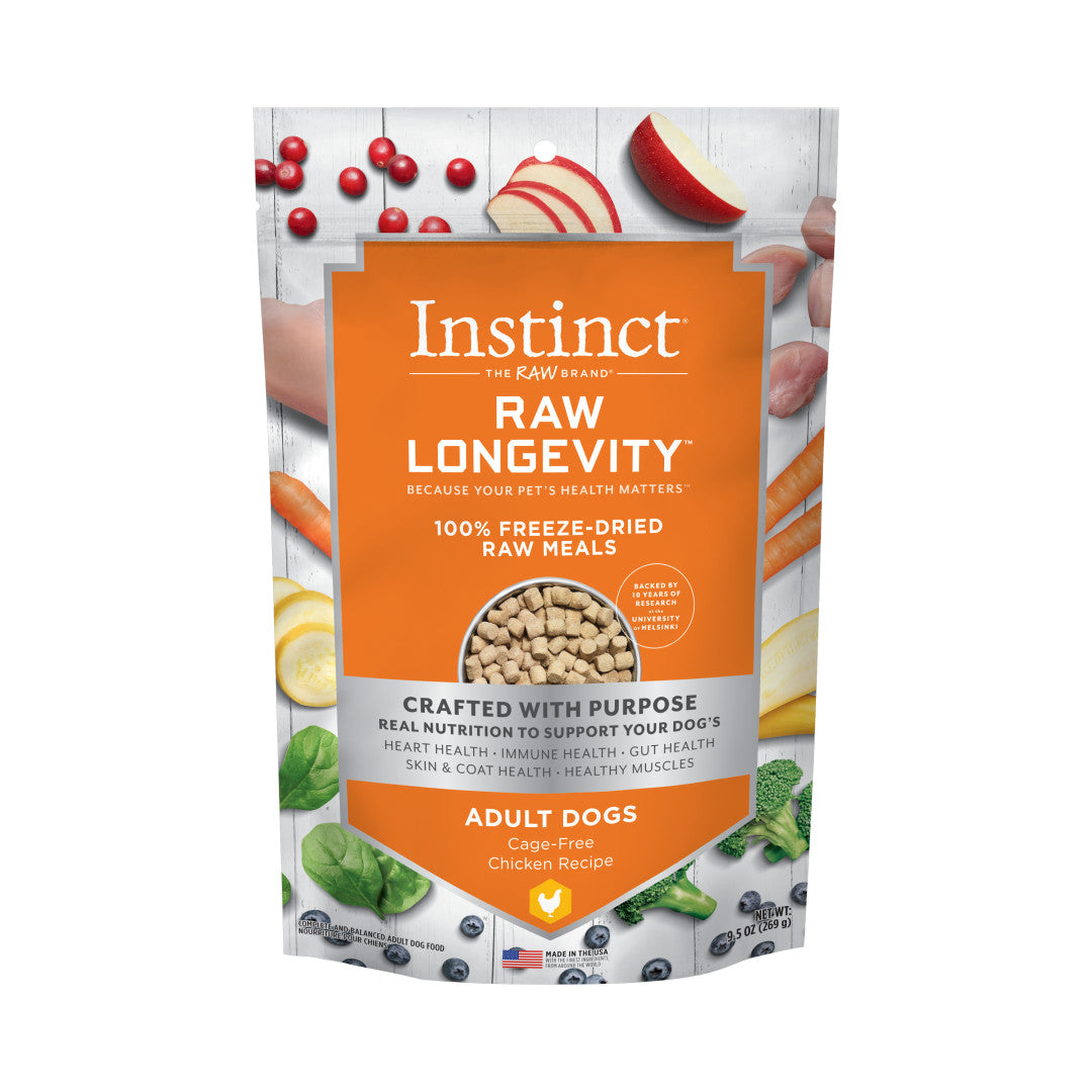 Instinct Longevity Freeze Dried Chicken Dog Food 9.5oz