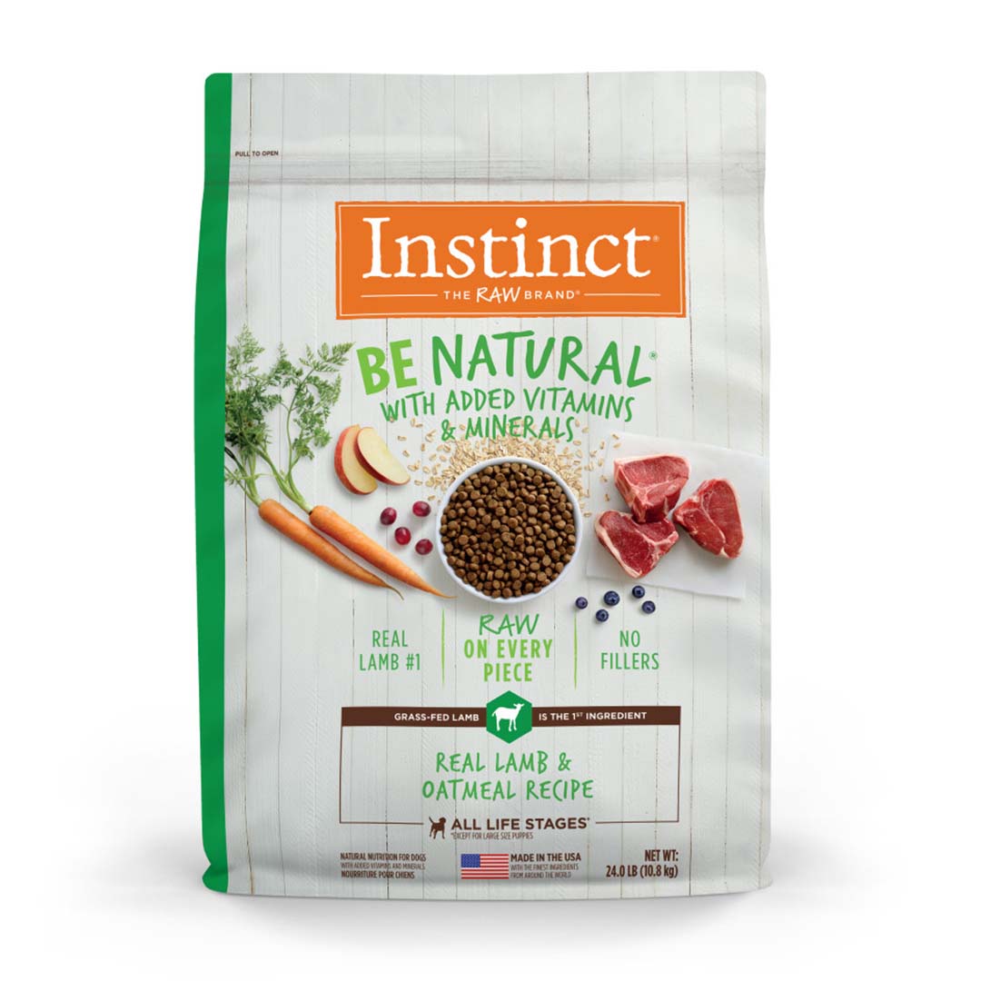 Instinct Be Natural Real Lamb & Oatmeal Recipe Dog Dry Food 24lb