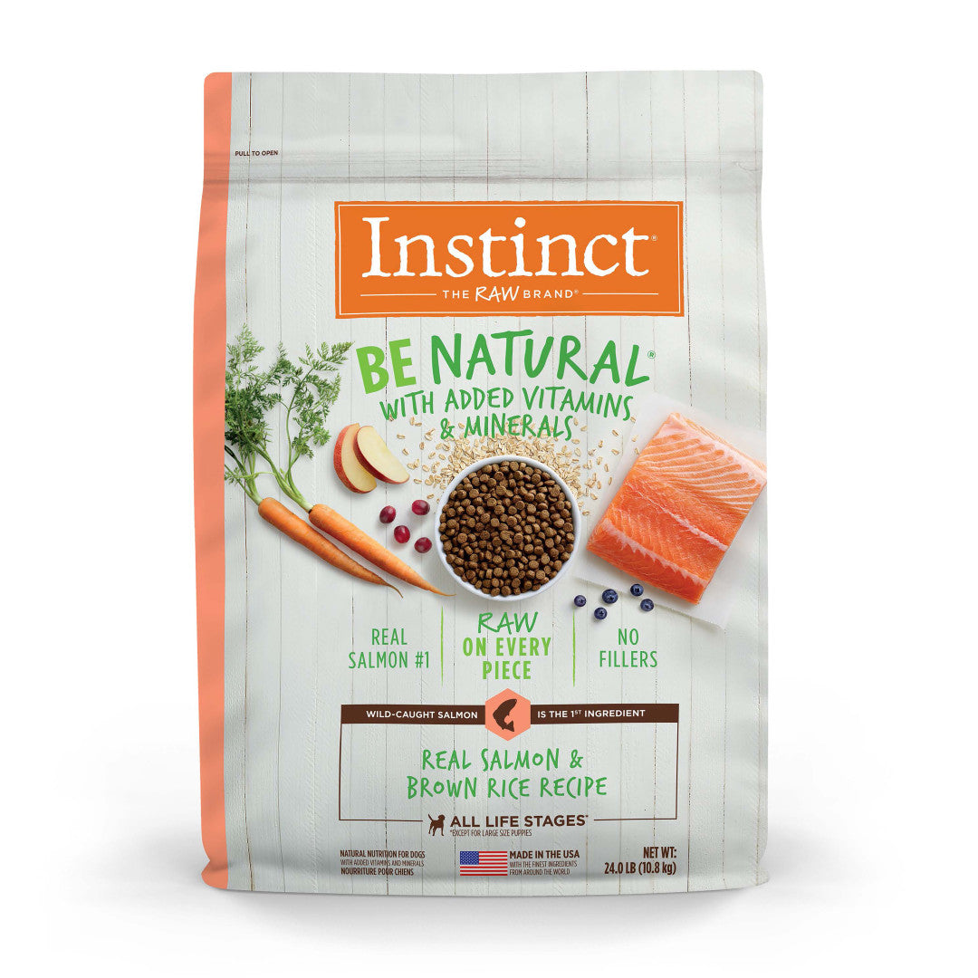 Instinct Be Natural Real Salmon & Brown Rice Recipe Dog Dry Food 24lb