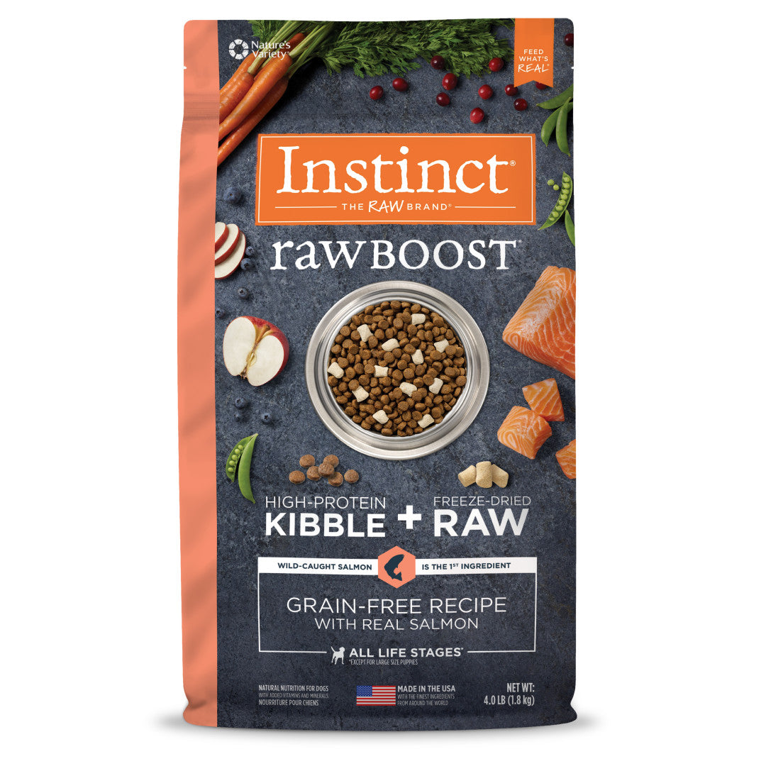 Instinct Raw Boost Grain-Free Salmon Dry Dog Food 4lb