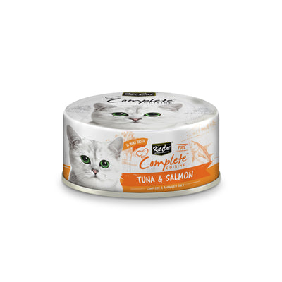 [As Low As $1.45 Each] Kit Cat Complete Cuisine Pure Tuna & Salmon Wet Cat Canned Food 70g