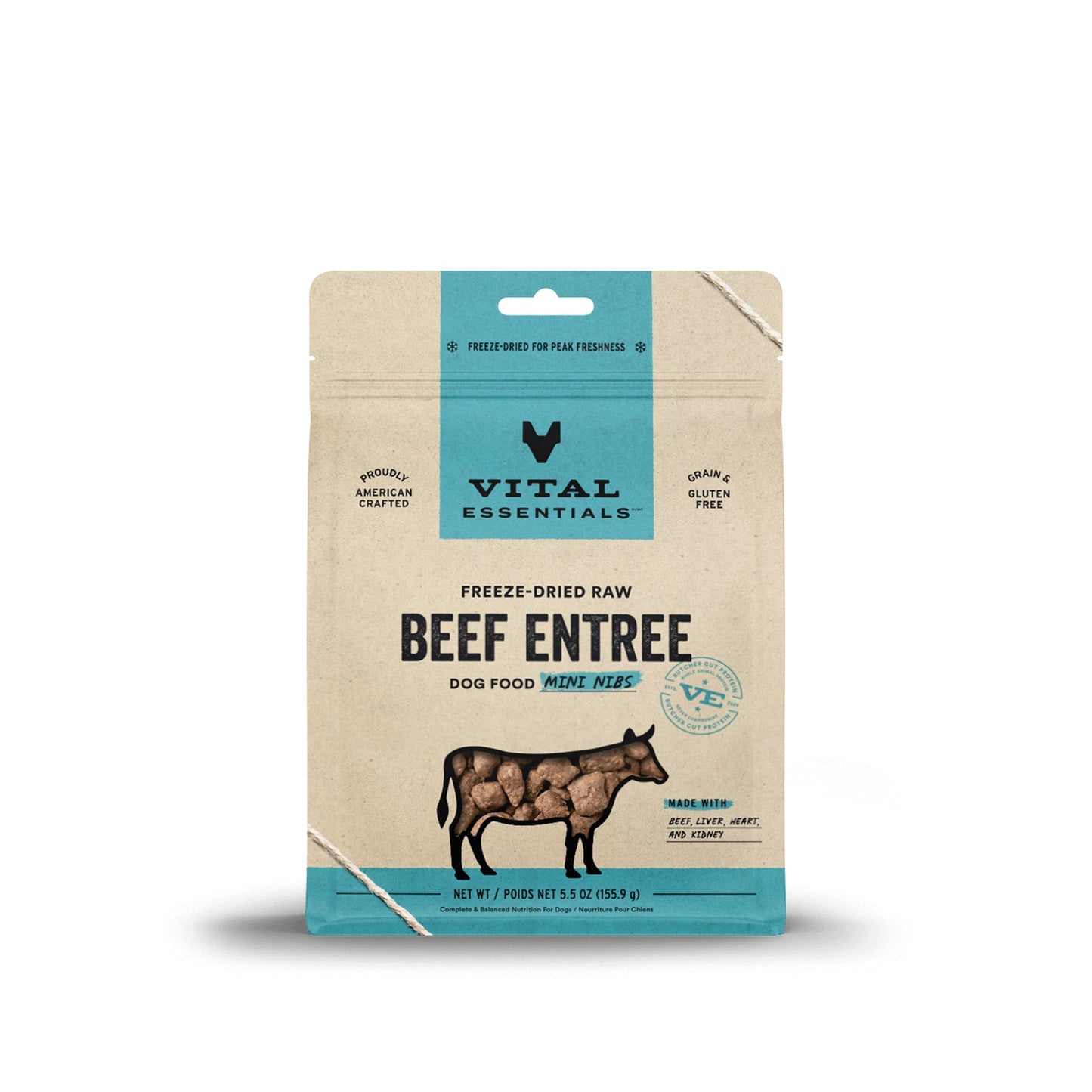 [Bundle Deal] Vital Essentials Mini Nibs Beef Entree Freeze Dried Raw Dog Food (2 sizes)