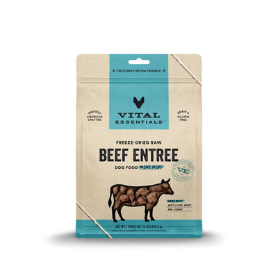 [Bundle Deal] Vital Essentials Mini Nibs Beef Entree Freeze Dried Raw Dog Food (2 sizes)