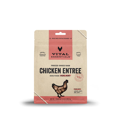 [Bundle Deal] Vital Essentials Mini Nibs Chicken Entree Freeze Dried Raw Dog Food (2 sizes)