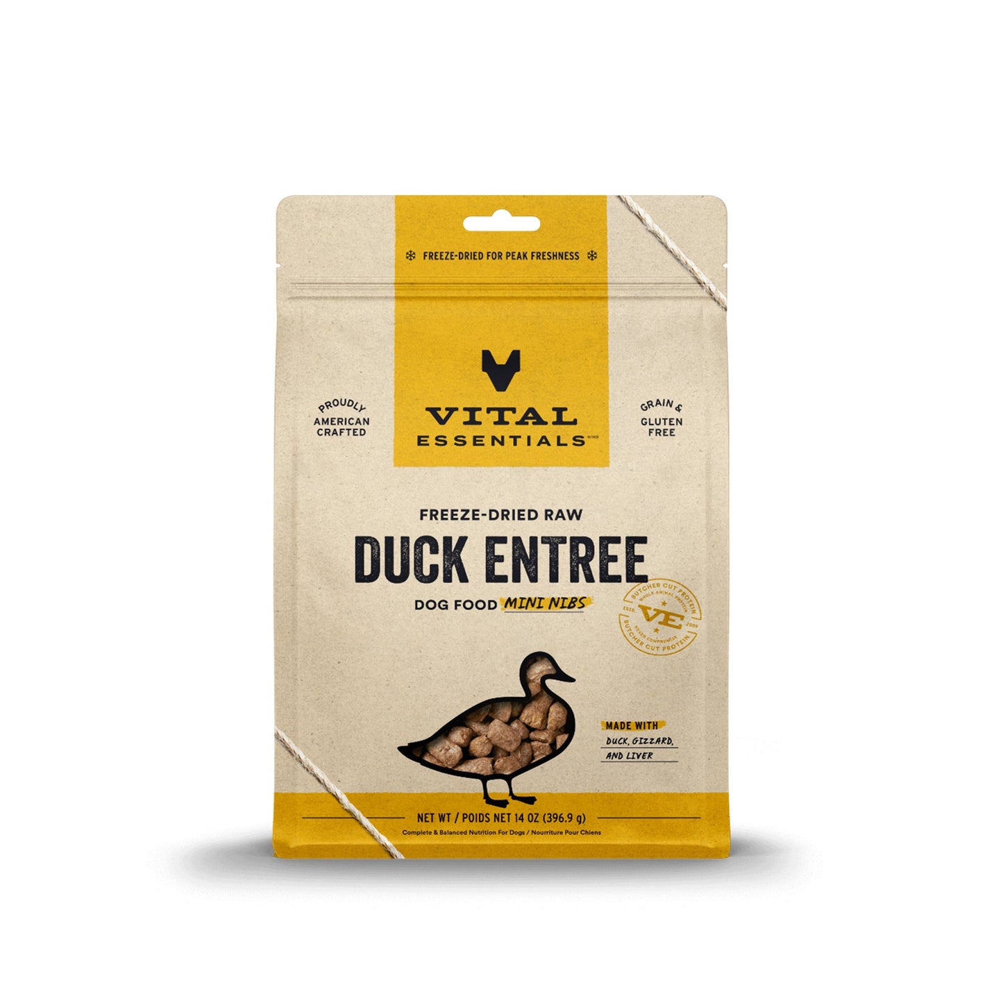 [Bundle Deal] Vital Essentials Mini Nibs Duck Entree Freeze Dried Raw Dog Food (2 sizes)