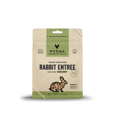 [Bundle Deal] Vital Essentials Mini Nibs Rabbit Entree Freeze Dried Raw Dog Food (2 sizes)