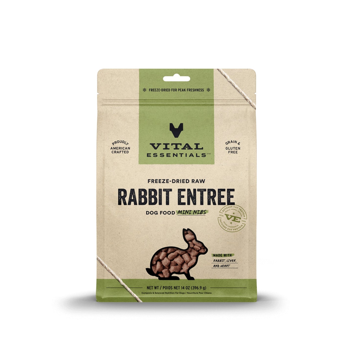 [Bundle Deal] Vital Essentials Mini Nibs Rabbit Entree Freeze Dried Raw Dog Food (2 sizes)