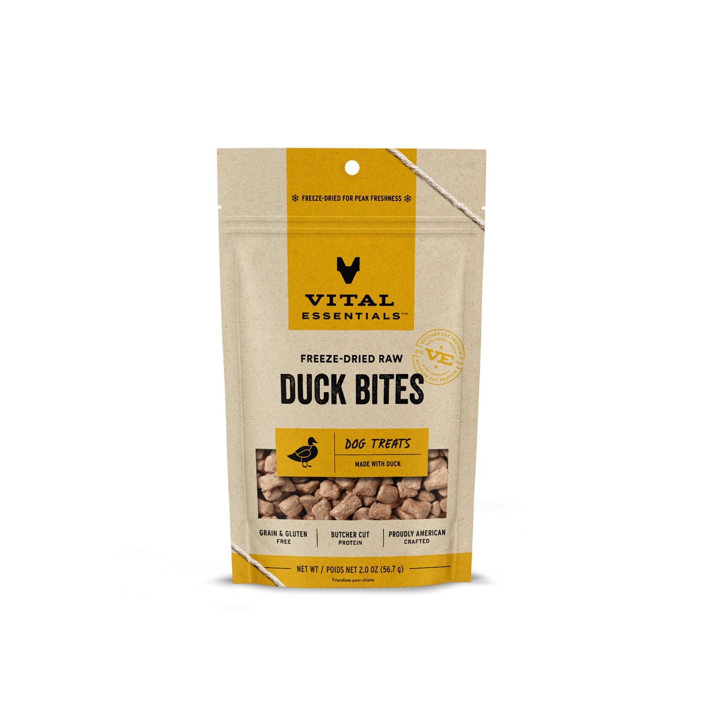 Vital Essentials Duck Bites Freeze Dried Raw Dog Treats (2 sizes)