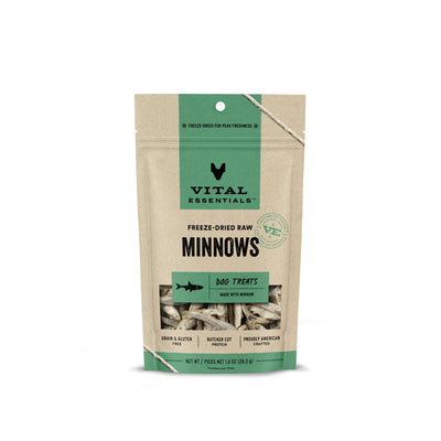 Vital Essentials Freeze Dried Raw Minnows Single Ingredient Dog Treats (2 sizes)