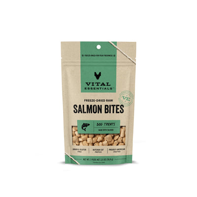 Vital Essentials Salmon Bites Freeze Dried Raw Dog Treats (2 sizes)