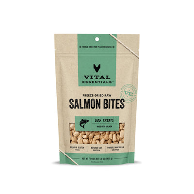 Vital Essentials Salmon Bites Freeze Dried Raw Dog Treats (2 sizes)