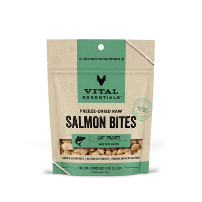 Vital Essentials Freeze Dried Raw Salmon Bites Cat Treats 1.1oz