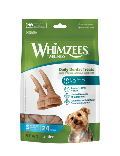 [As Low As $19 Each] WHIMZEES Occupy Antler Value Bag Dog Dental Chew (3 Sizes)