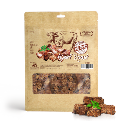 Absolute Bites Air Dried Beef Roast Dog Treats (Large Bag) 250g