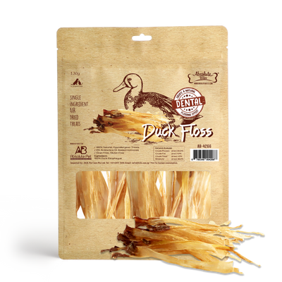 Absolute Bites Air Dried Duck Floss Dog Treats (Large Bag) 150g