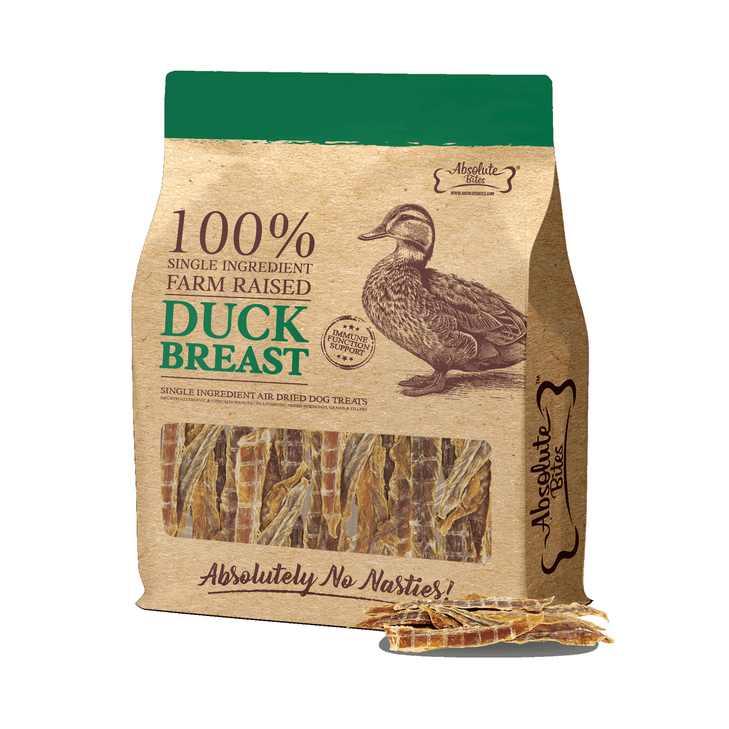 Absolute Bites Air Dried Duck Breast Dog & Cat Treats (2 sizes)