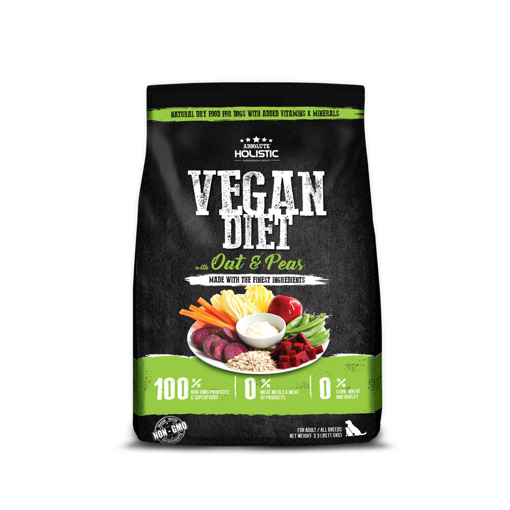 Absolute Holistic Vegan Diet Oat & Peas Dog Dry Food (2 Sizes)