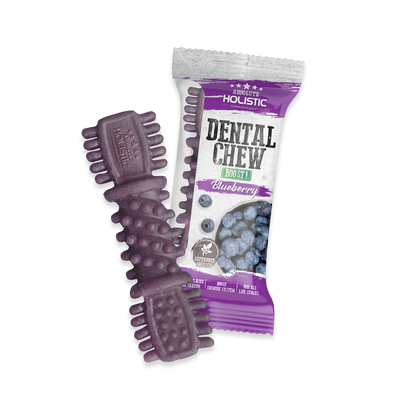[As Low As $0.94 Each] Absolute Holistic Boost Blueberry Dental Chew for Dogs (4 inches)
