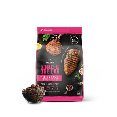 [Pet Expo Deal + FREE Wipes] Absolute Holistic Kibbles in the Bag Beef & Lamb Regular Bites Dry Dog Food (2 Sizes)