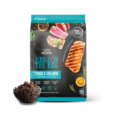 [Pet Expo Deal + FREE Wipes] Absolute Holistic Kibbles in the Bag Tuna & Salmon Regular Bites Dry Dog Food (2 Sizes)