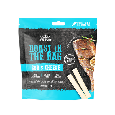 Absolute Holistic Roast In The Bag Cod & Cheese Natural Dog Treats (2 Sizes)