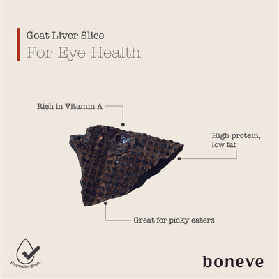 [Up to EXTRA 11% OFF] Boneve Free-Range Grass-Fed Goat Liver Slice Air Dried Dog Treats 120g