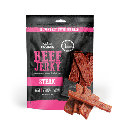 [Up to EXTRA 10% OFF] Absolute Holistic Grain-Free Beef Steak Jerky Treat for Dogs 100g