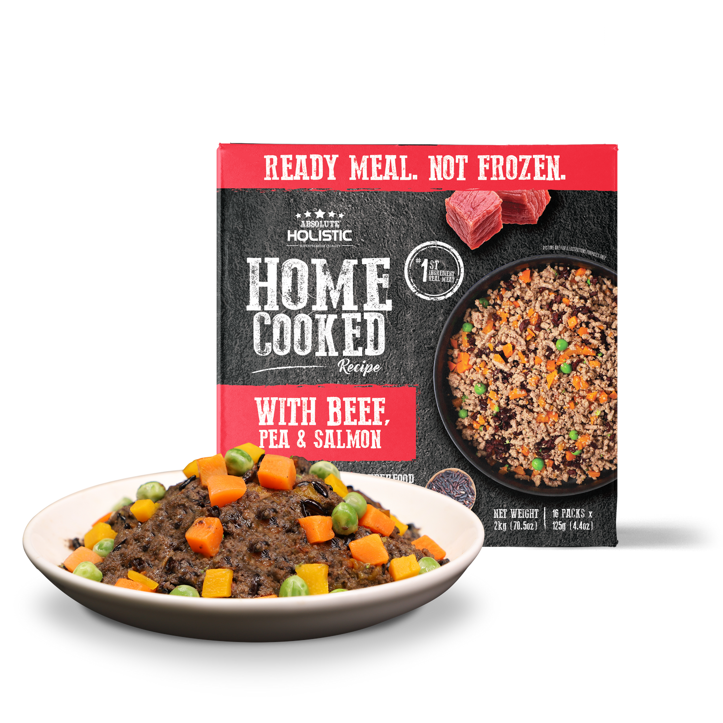 [Bundle Deal] Absolute Holistic Home Cooked Recipe Beef, Peas & Salmon Wet Dog Food (2 Sizes)