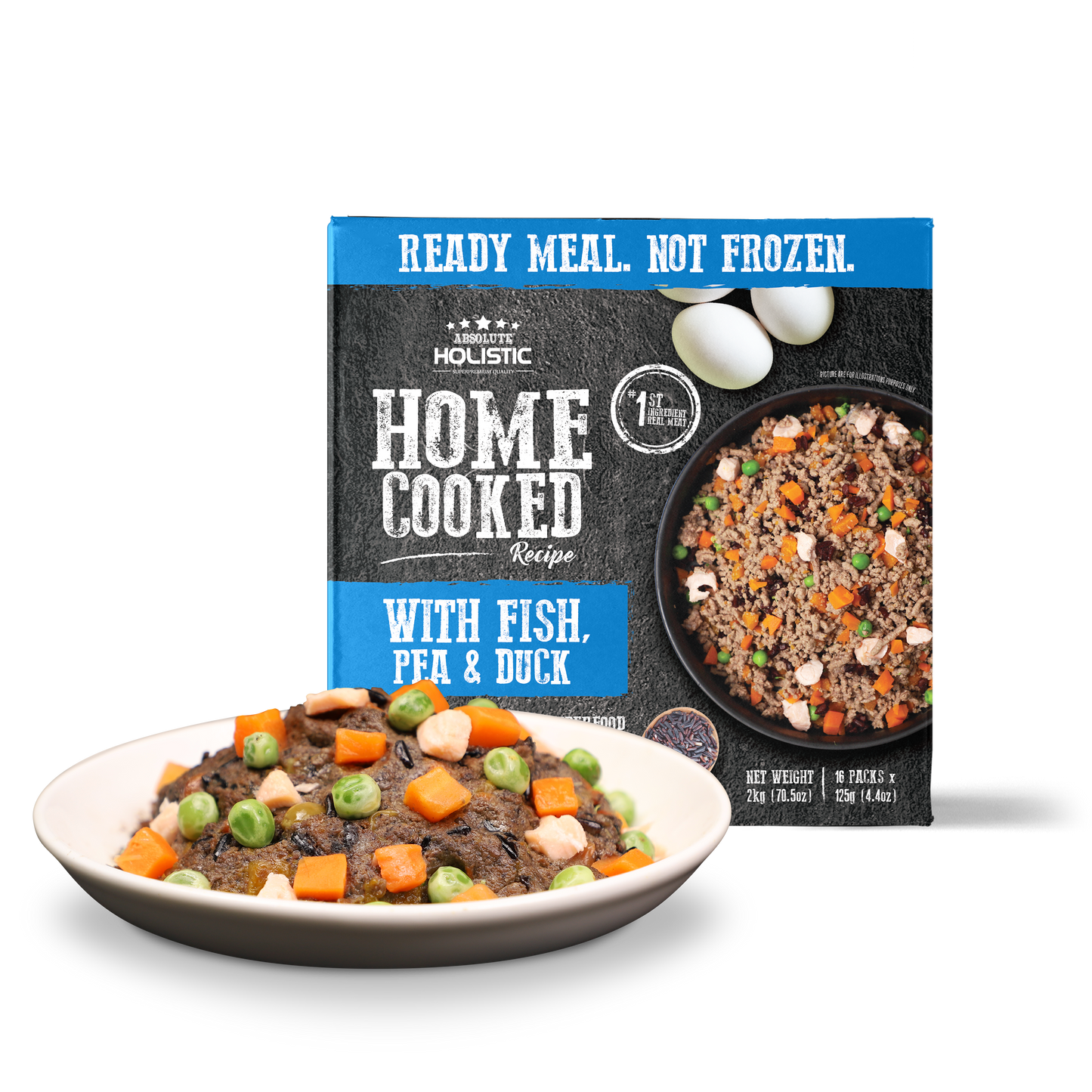 [Bundle Deal] Absolute Holistic Home Cooked Recipe Fish, Peas & Duck Wet Dog Food (2 Sizes)