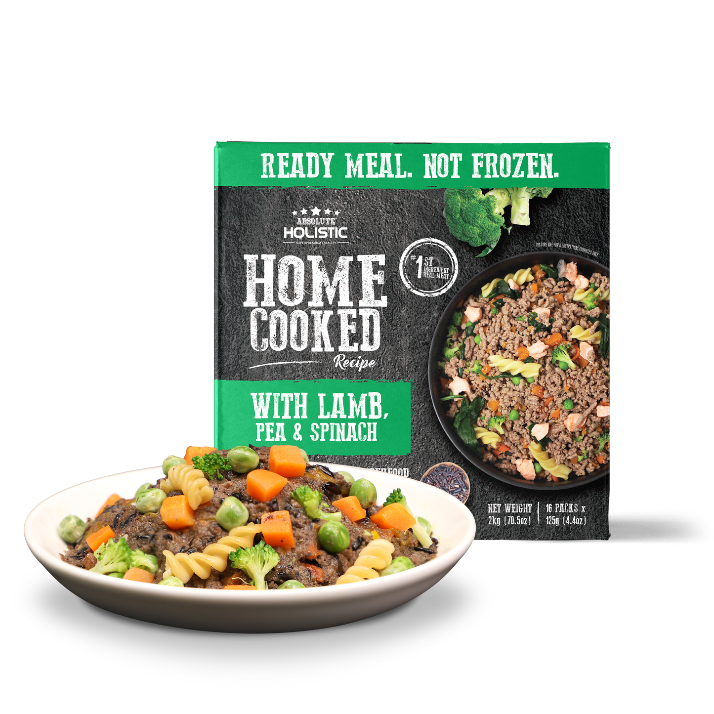 [Bundle Deal] Absolute Holistic Home Cooked Recipe Lamb, Peas & Spinach Wet Dog Food (2 Sizes)