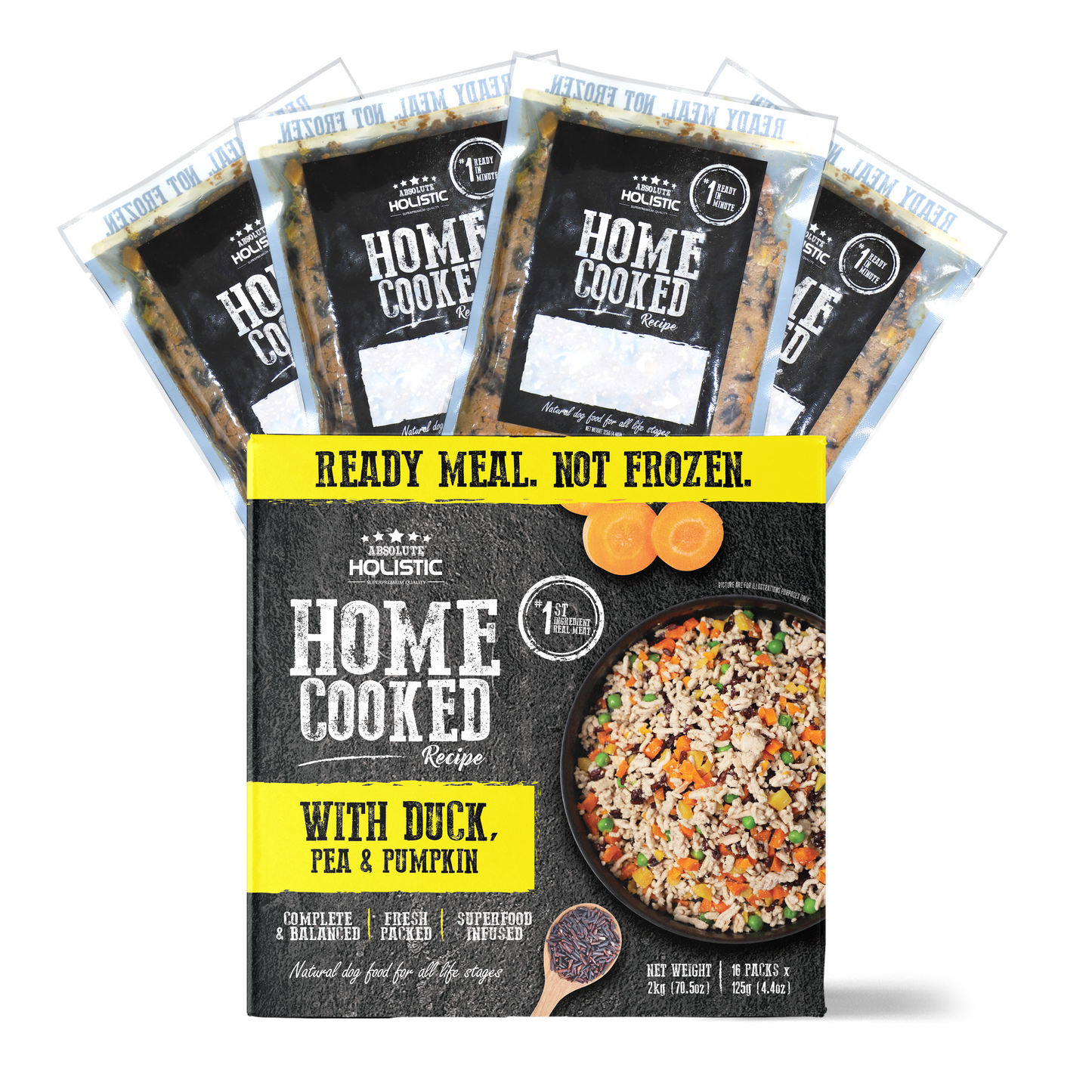 [Bundle Deal] Absolute Holistic Home Cooked Recipe Duck, Peas & Pumpkin Wet Dog Food (2 Sizes)