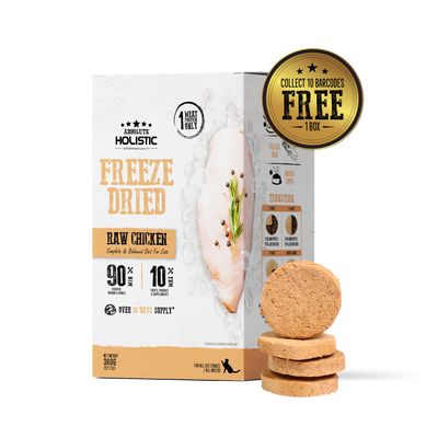 [As Low As $43.30 Each] Absolute Holistic Freeze Dried Raw Chicken Patties Cat Food 12.7oz