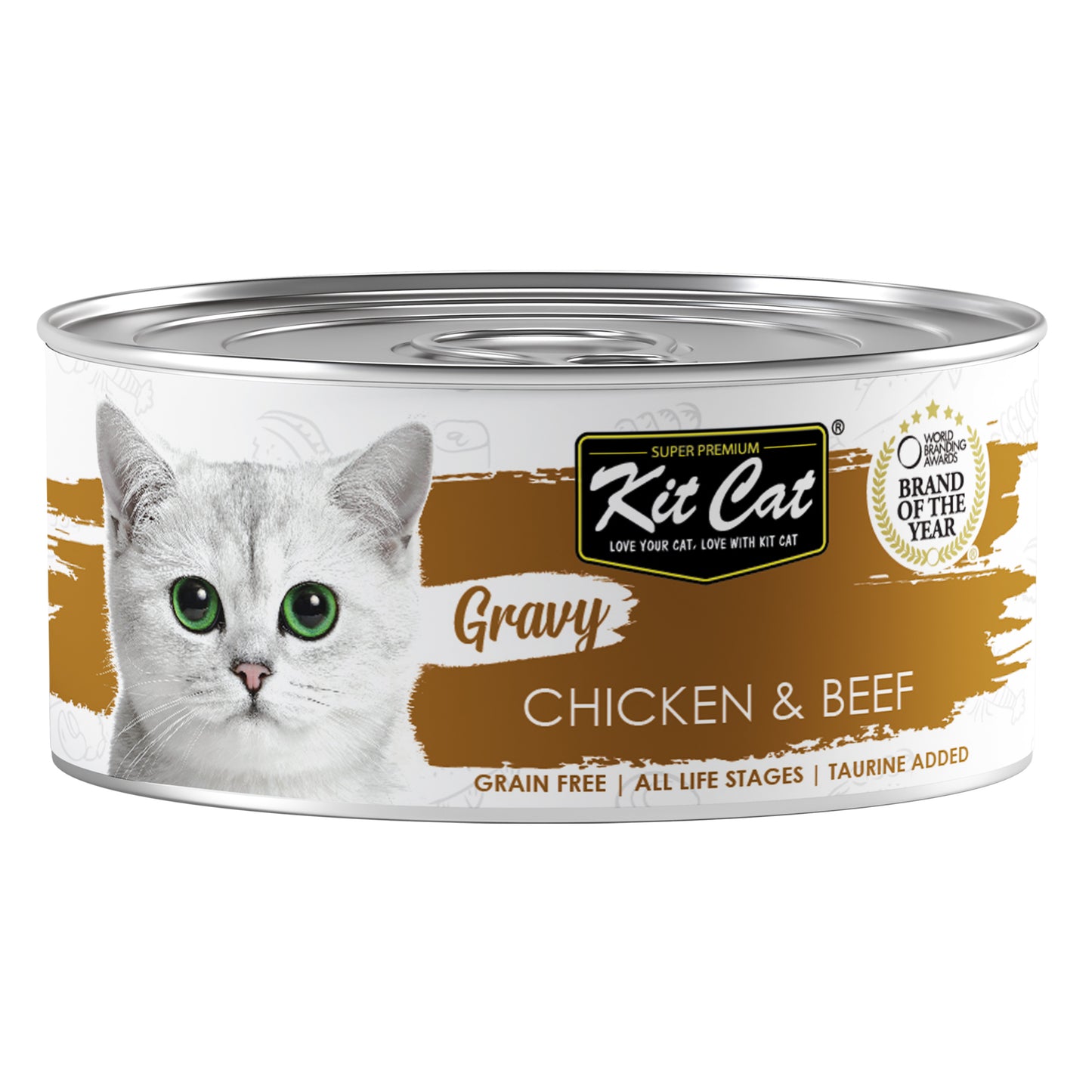 [As Low As $0.91 Each] Kit Cat Gravy Chicken & Beef Wet Cat Canned Food 70g