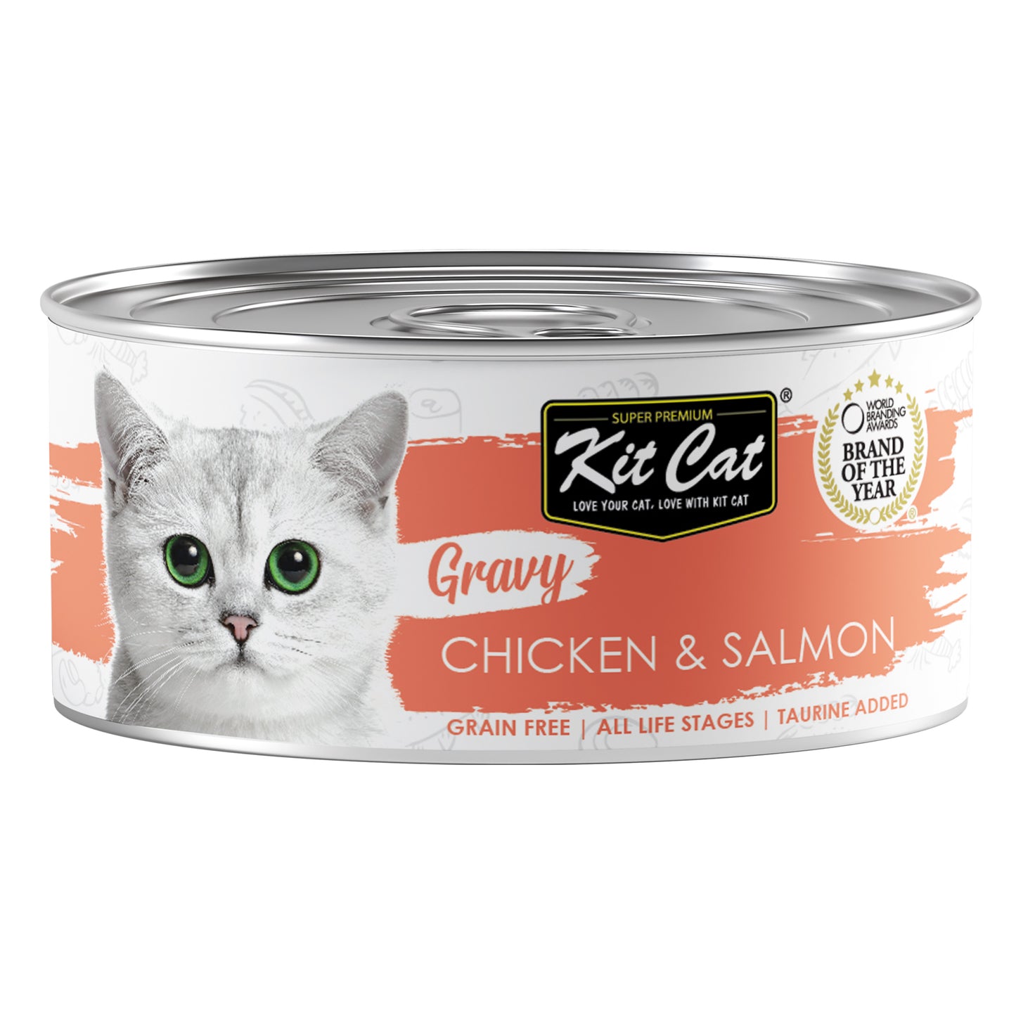 [As Low As $0.91 Each] Kit Cat Gravy Chicken & Salmon Wet Cat Canned Food 70g