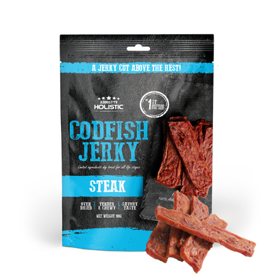 [Up to EXTRA 10% OFF] Absolute Holistic Grain-Free Codfish Steak Jerky Treat for Dogs 100g