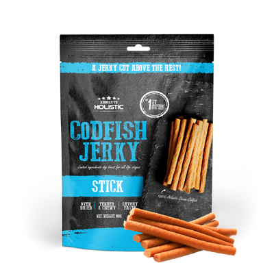 [Up to EXTRA 10% OFF] Absolute Holistic Grain-Free Codfish Loin Stick Jerky Treat for Dogs 100g
