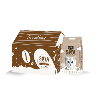 Kit Cat Soya Clump Cat Litter Coffee 7L (Bundle of 6)