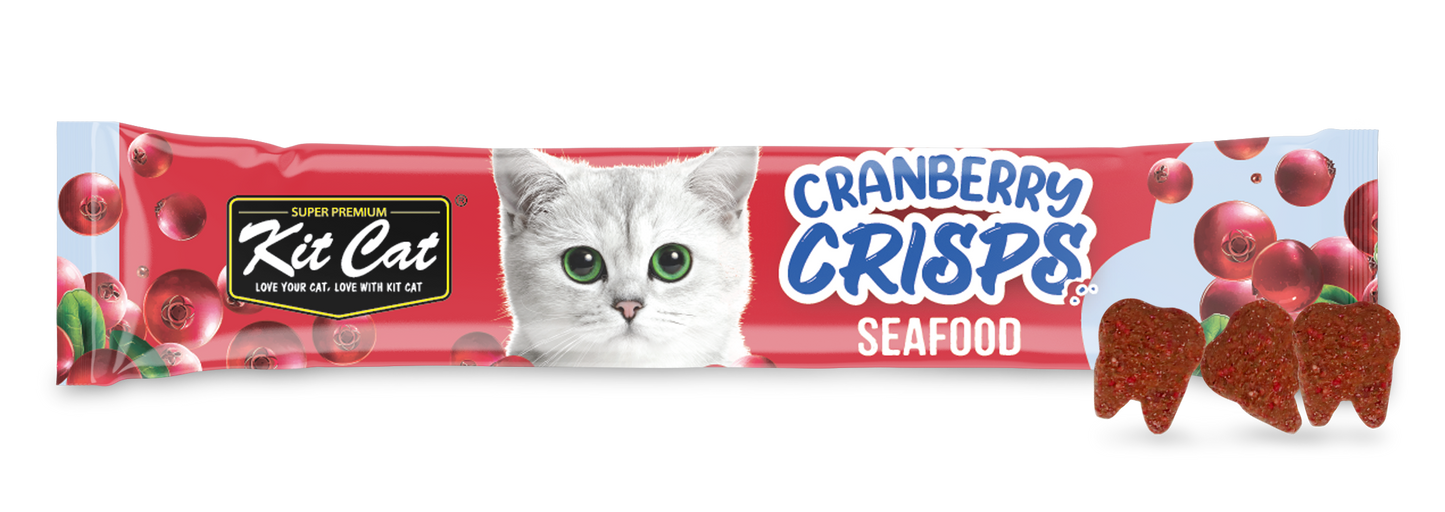 [As Low As $0.90] Kit Cat Cranberry Crisp Seafood Cat Treat 20g