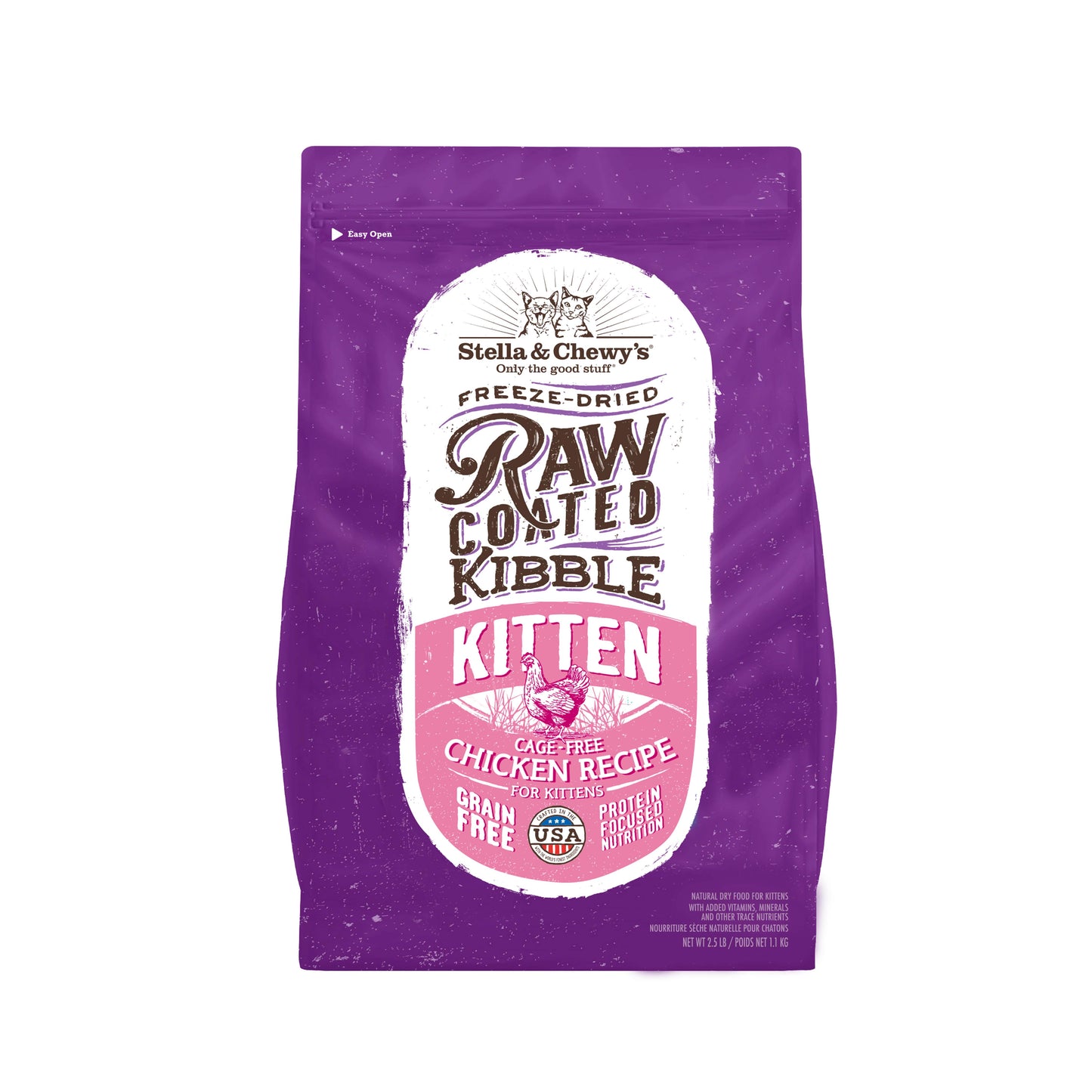 Stella & Chewy’s Freeze-Dried Raw Coated Kitten Dry Cat Food 5lb