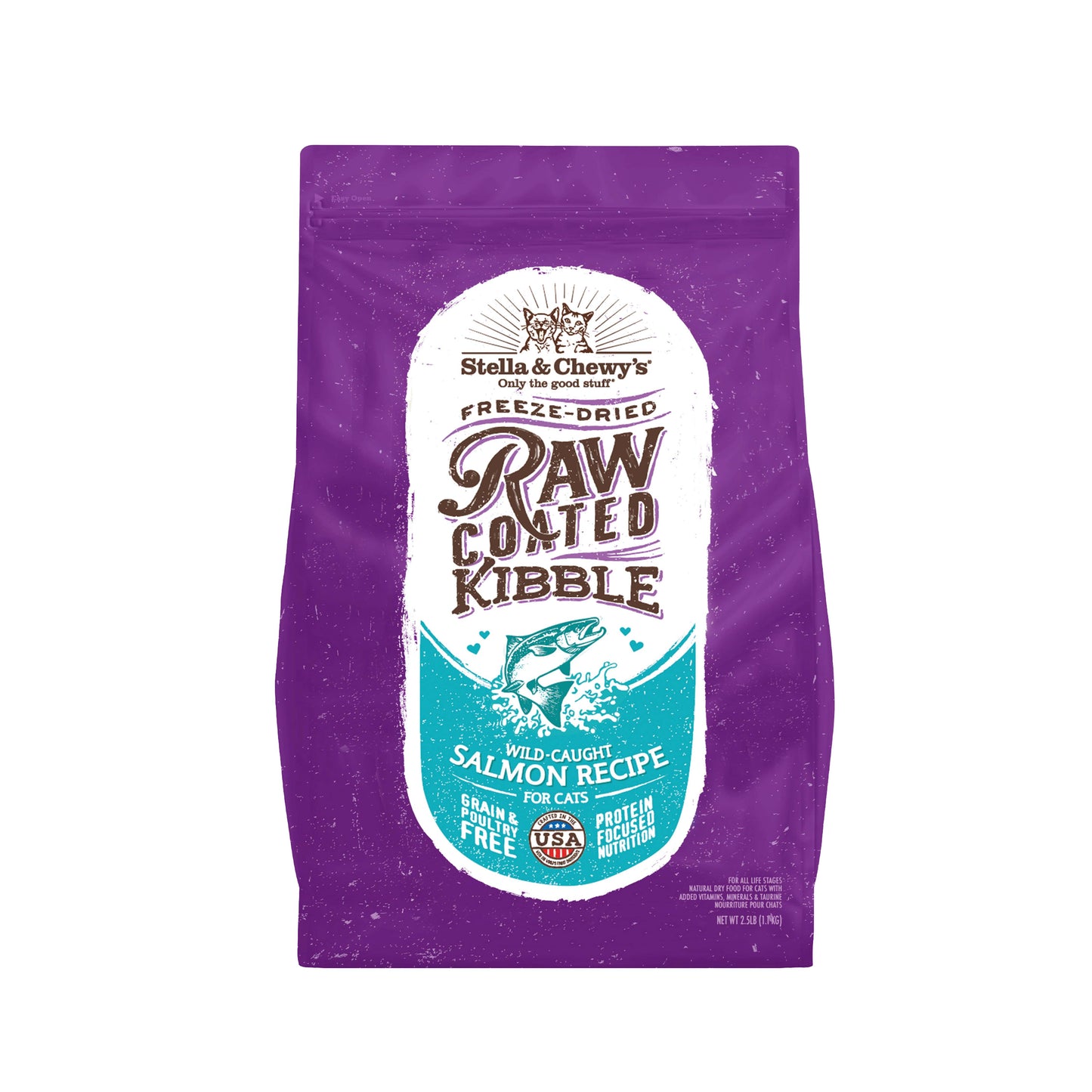 Stella & Chewy’s Freeze-Dried Raw Coated Wild-Caught Salmon Dry Cat Food (2 Sizes)