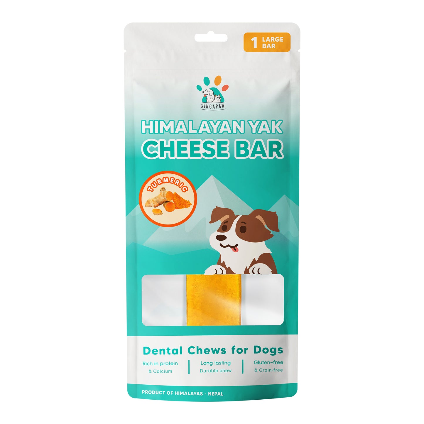 [3 for 5% Off] SingAPaw Himalayan Cheese Bar Turmeric Dental Chew for Dogs (3 sizes)