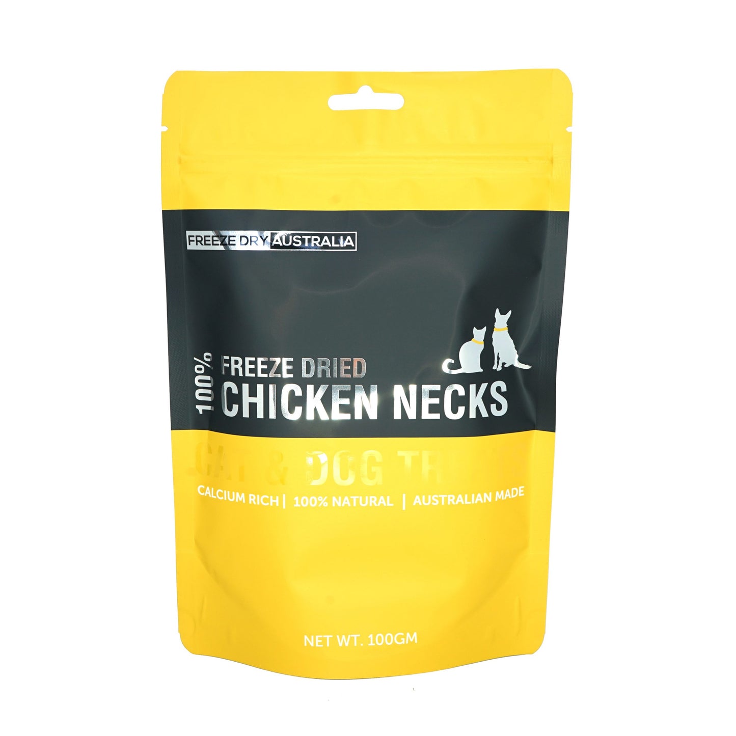 [2 for 3% Off] Freeze Dry Australia Freeze Dried Chicken Necks Cat and Dog Treats 100g