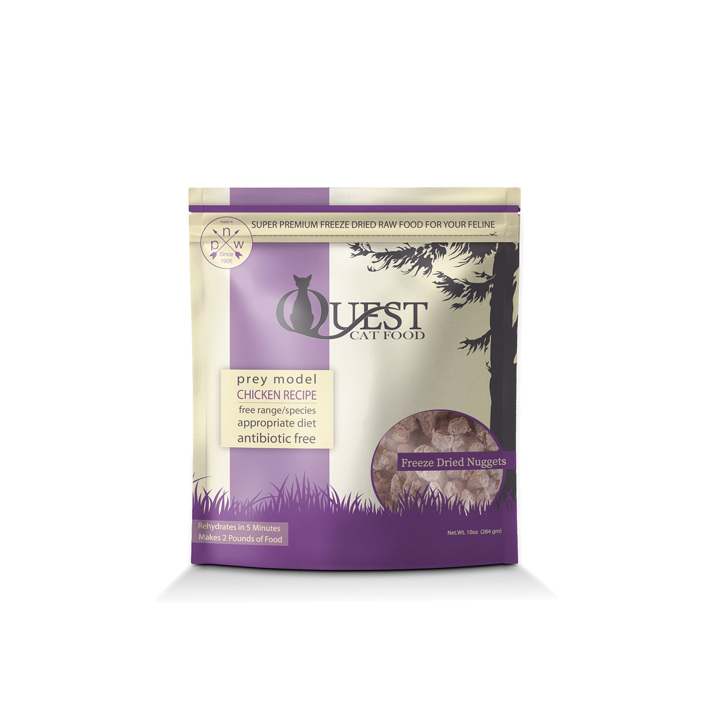[Bundle Deal] Quest Cat Food Freeze Dried Bite Size Nuggets Chicken Cat Food 10oz