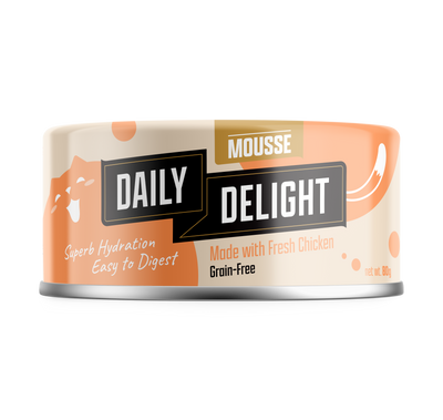 [As Low As $1.50 Each + FREE Happea Litter] Daily Delight Mousse with Chicken Cat Canned Food 80g