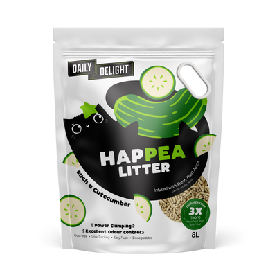 Daily Delight Happea Litter Such a Cutecumber Cucumber Scented Cat Litter 8L (Bundle of 6)
