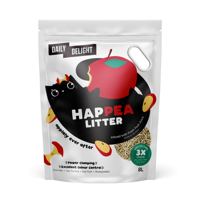 Daily Delight Happea Litter Applely Ever After Apple Scented Cat Litter 8L (Bundle of 6)